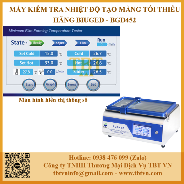 Màn hình Máy đo nhiệt độ tạo màng tối thiểu hãng Biuged